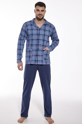 Пижама мужская Cornette 68 114-68 A24 3-5XL, блакитний/синій/червоний, 3XL