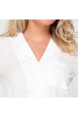 Сорочка з довгим рукавом жіноча LingaDore 6401, Off white (білий), S