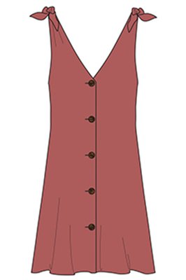 Платье женское BeachLife 070808-274, бордовый, S