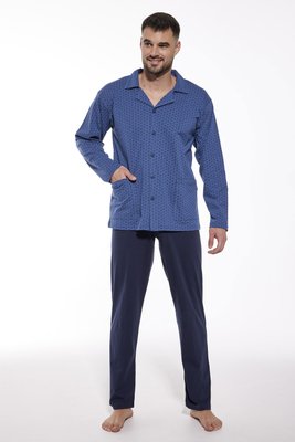 Пижама мужская Cornette 66 114-66 A24 3-5XL, сірий/синій/м'ятний, 3XL