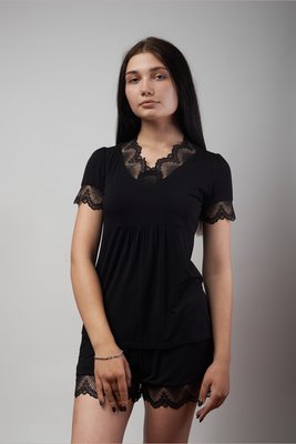 Пижама женская Effetto 0207, чорний, XL